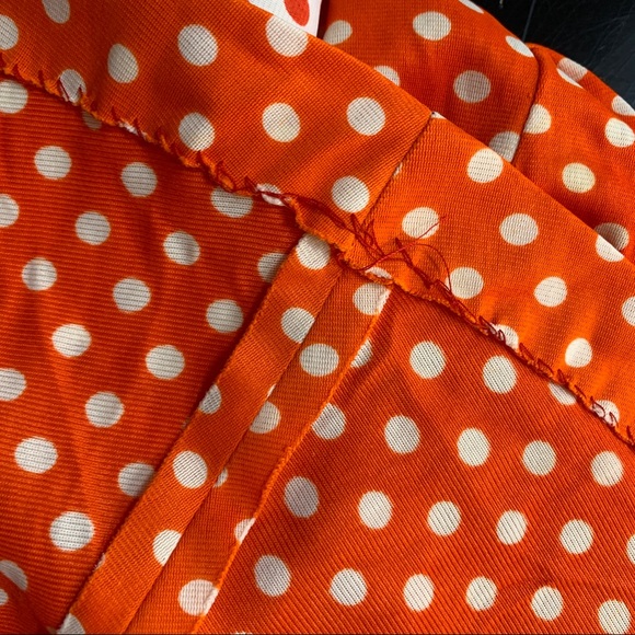 Vintage 60s 70s polka dot polyester dress set - Picture 8 of 11